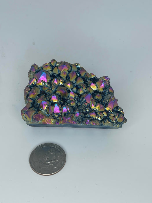 Rainbow Aura Quartz Cluster