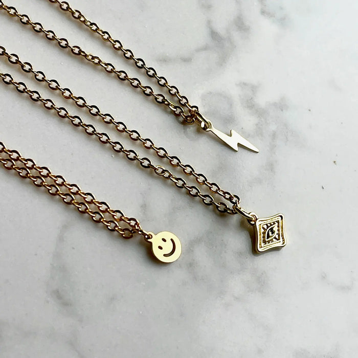 L Rae Jewelry - Evil Eye Gold Necklace - Layering Charm