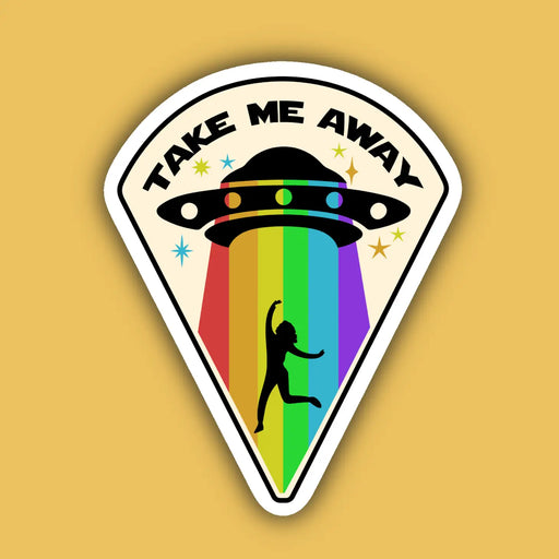 Indigo Maiden - Take Me Away Rainbow UFO Abduction Sticker