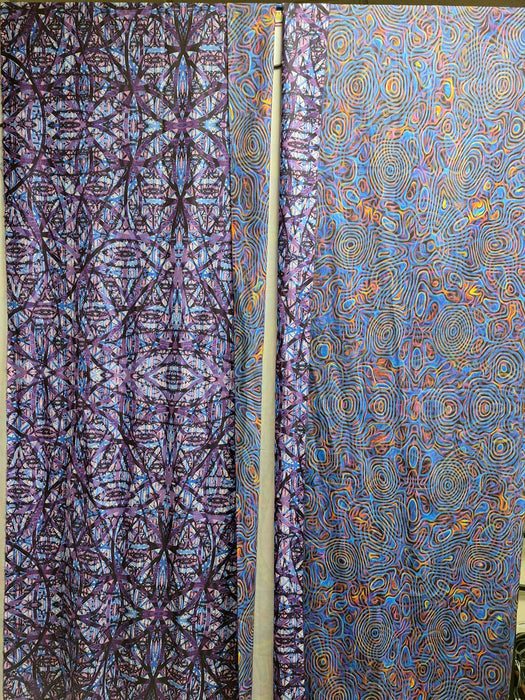 Reversible Pashmina - PatternNerd - "Layered Drip / Flower Of Life Graffiti"