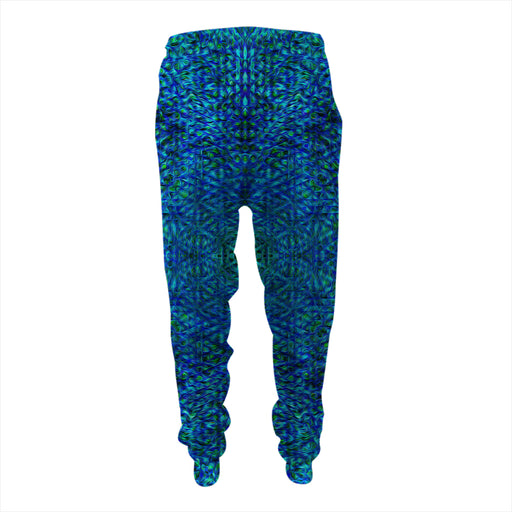 PatternNerd - "Blue and Green Fractal Tie Dye" - Joggers - Limited Edition of 111