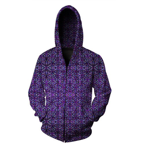 PatternNerd - "Flower of Life Graffiti"- Zip Up Hoodie