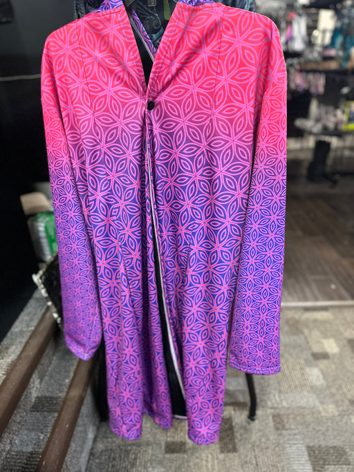 Faux Fur Cloak - Hakan Hisim - Neon Flower