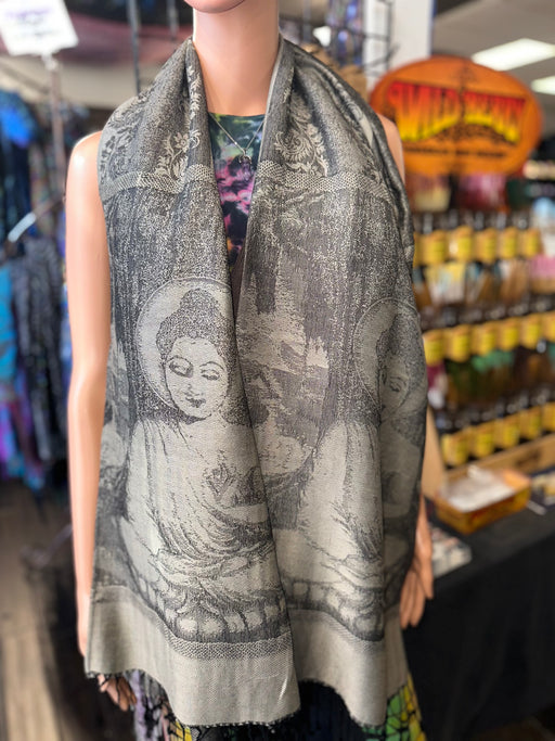 Black and Tan Buddha Pashmina