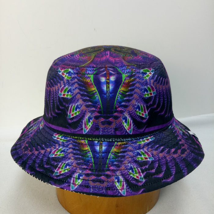 Hakan Hisim - "Prismatic Mandala" - Reversible Bucket Hat