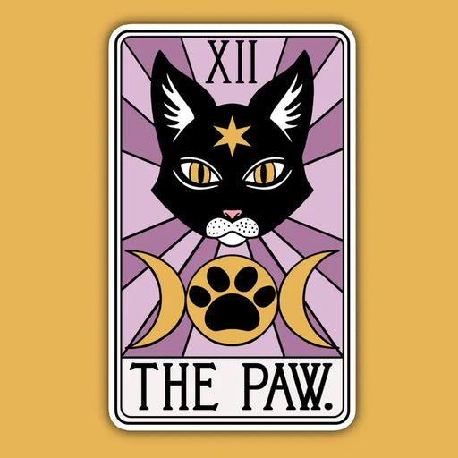 the Paw Cat Tarot Card Sticker