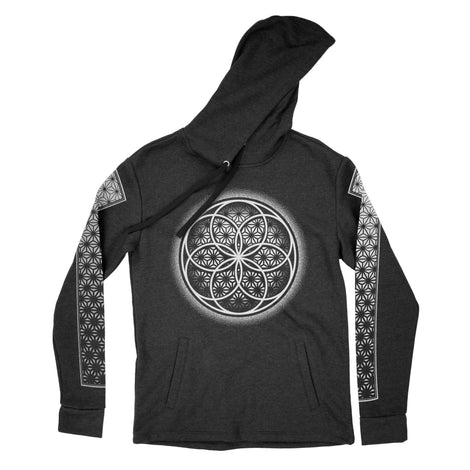 First Earth - Flower of Life - Black - Pullover Hoodie