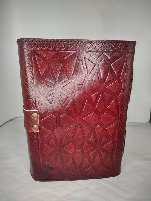 Lapis Goddess Moon Red Leather Journal