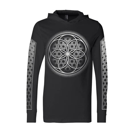 First Earth - Flower of Life - Hooded Longsleeve T