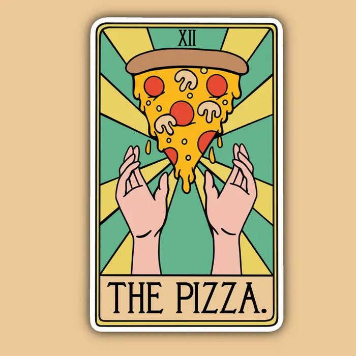 the Pizza Tarot Card Sticker