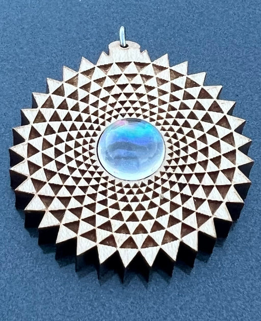 Laser Trees - Mandala Pendant Paua Shell