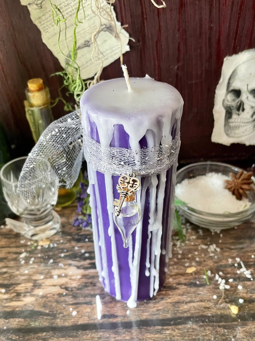 Black Dahlia Boutique - Beyond the Veil - Mediumship Spell Pillar Candle