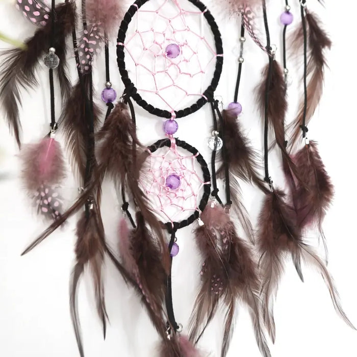 Purple Spiral 3 Tiered Dream Catcher