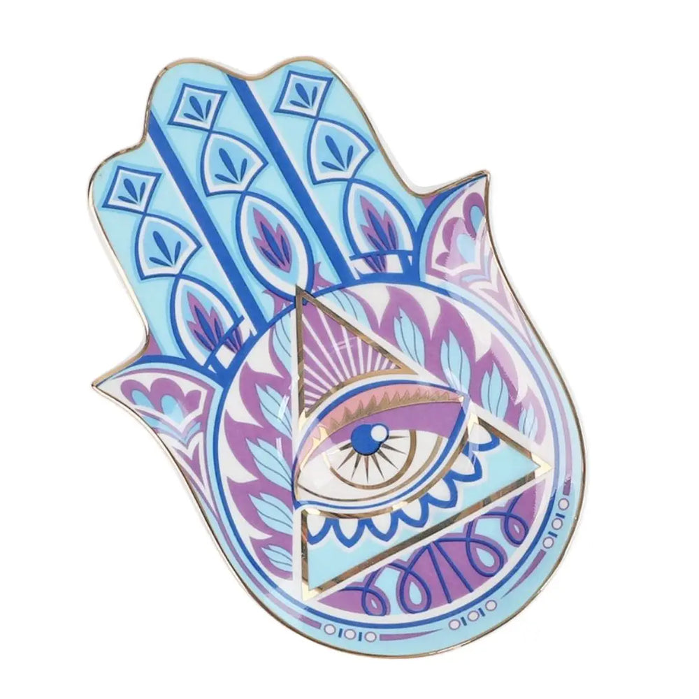 Gypsy Soul - Evil Eye Decorative Dish - Light Blue and Purple