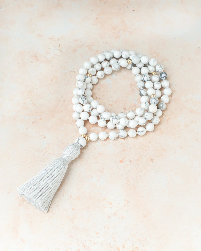 Mala Moonlight - Howlite Mala Beads Necklace