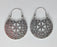 Kala Flower of Life Flat Sphere Earrings