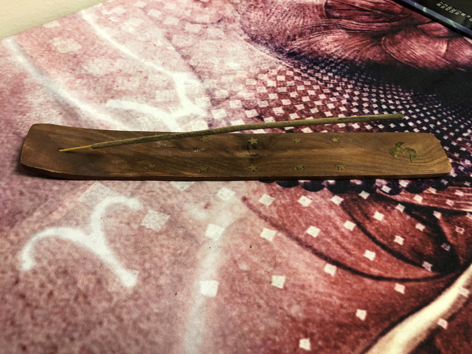 Wooden Incense Holder - comes with free sample incense