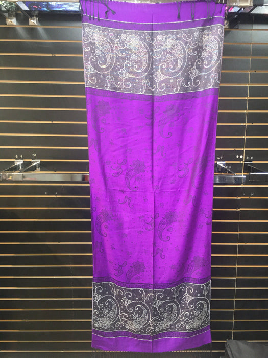 Pashmina - Purple with Rainbow Accents