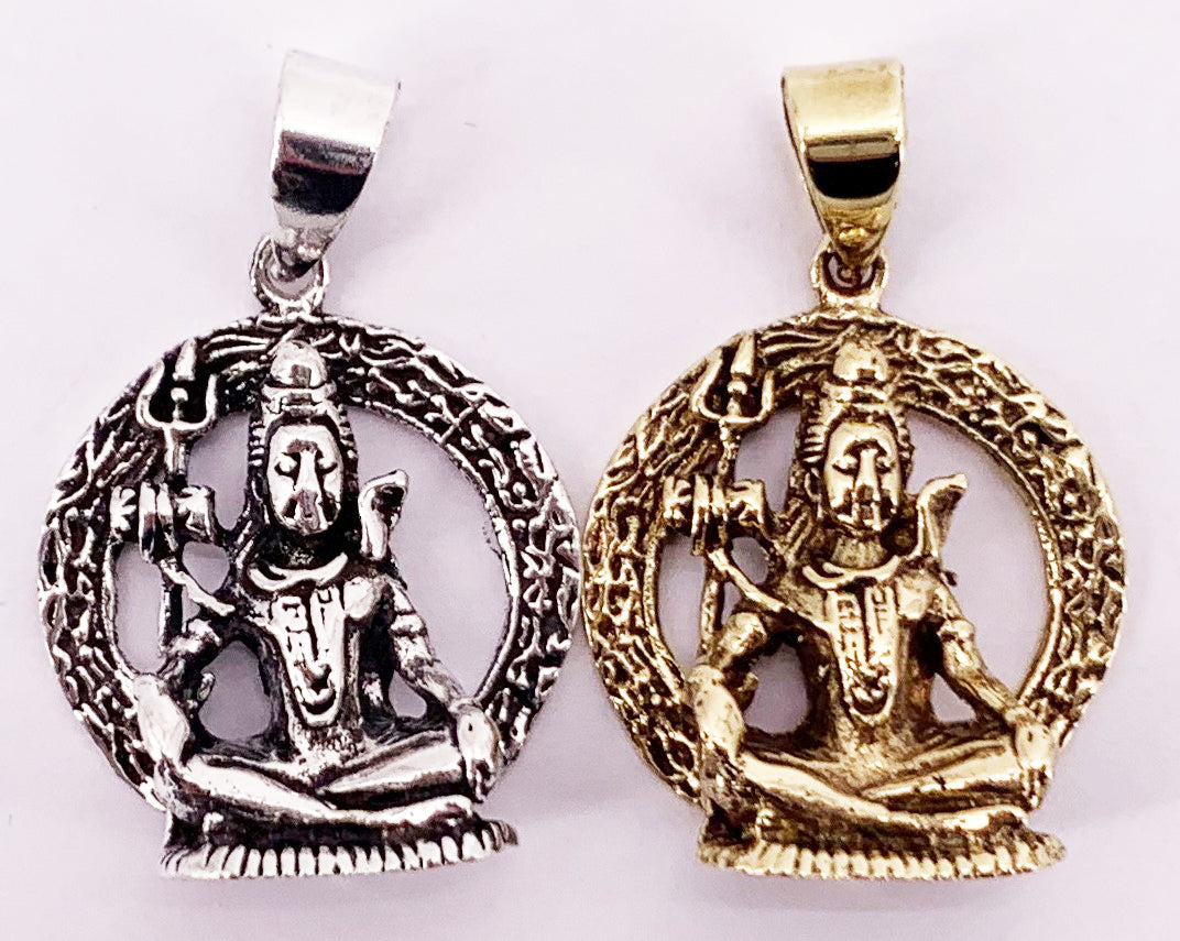 Heavy Brass Shiva Pendant