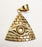 Heavy Brass Egyptian Eye Pendant