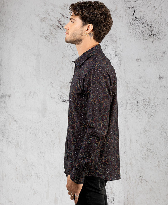 SOL - Seed Of Life - "Anahata" LS Premium Button Up