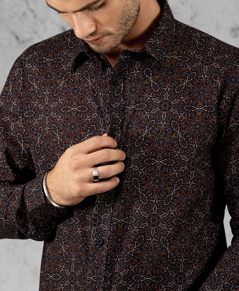 SOL - Seed Of Life - "Peyote" LS Premium Button Up