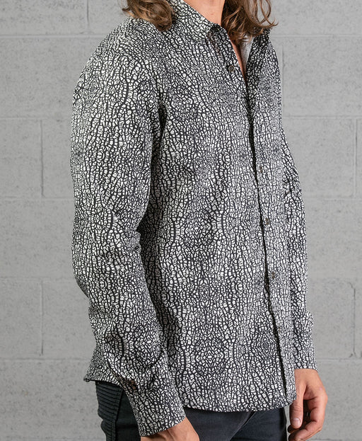 SOL - Seed Of Life  - "Melon" LS Button Up - Grey