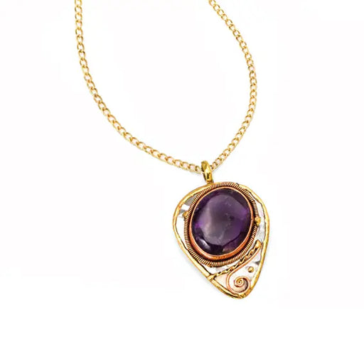 Anju Jewelry - Mixed Metal and Amethyst Necklace