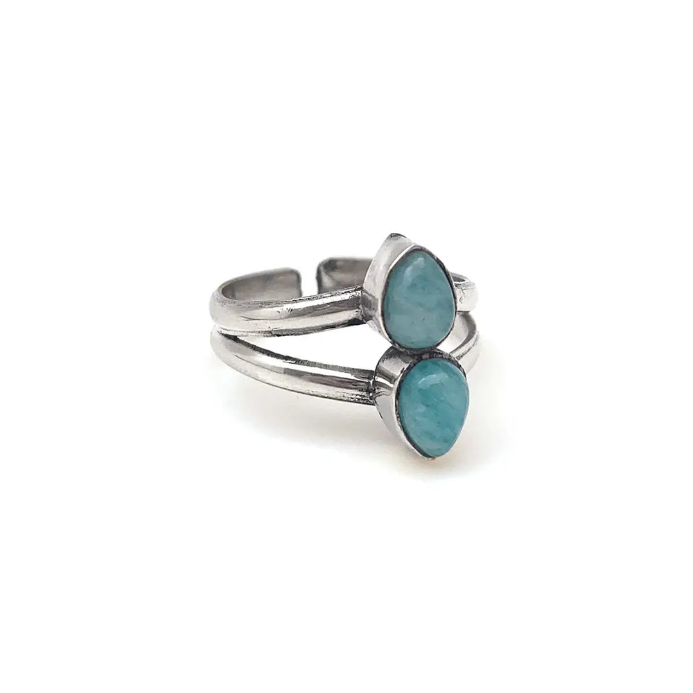 Anju Jewelry - Amazonite Ring - Silver