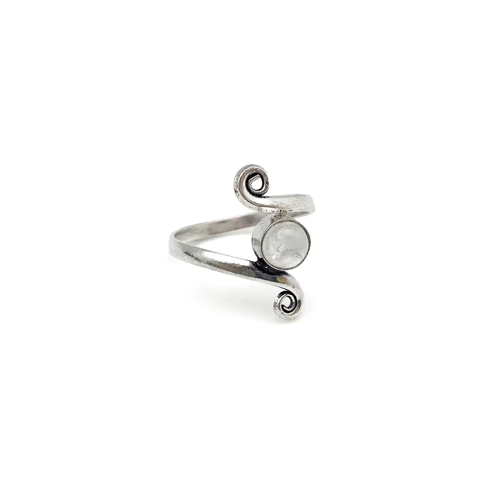 Anju Jewelry - Rose Quartz Ring - Silver