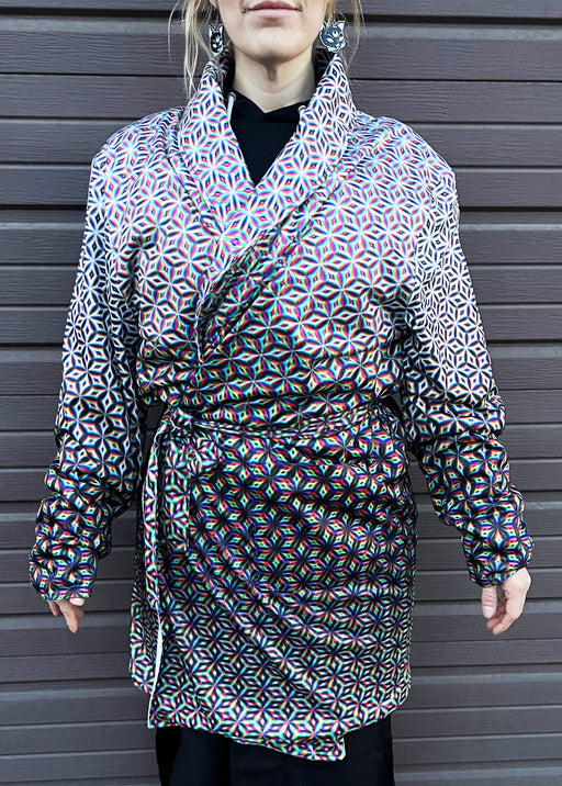 Faux Fur Robe - PatternNerd - Asanoha Prism