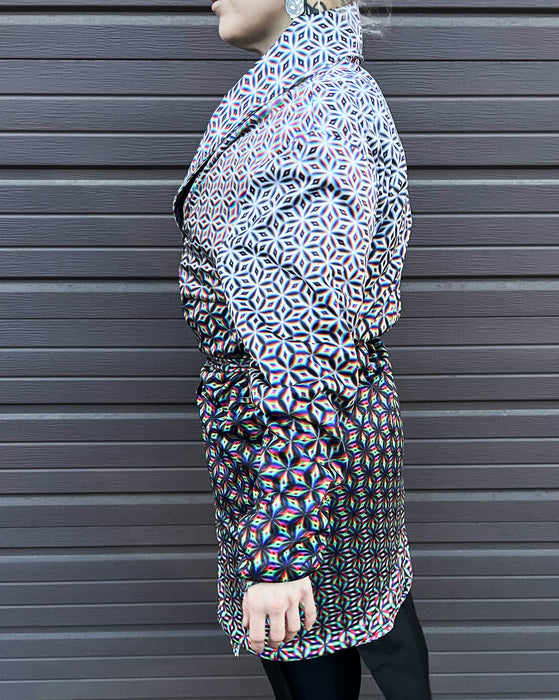 Faux Fur Robe - PatternNerd - Asanoha Prism