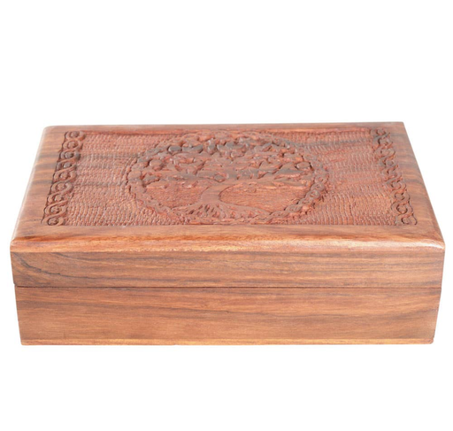 Simple Tree Of Life Engraved Wooden Box
