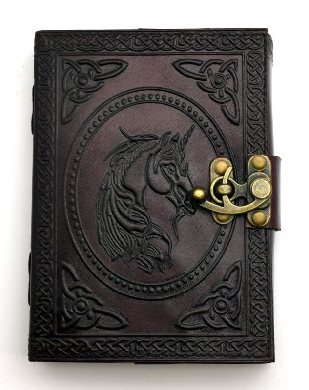 Fantasy Gifts - Unicorn Head Leather Journal