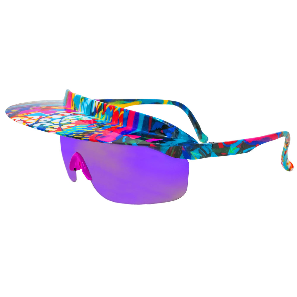 B Fresh -Van Dopes - 80s Visor Sunglasses - Vintage Retro Ski Visor Shades