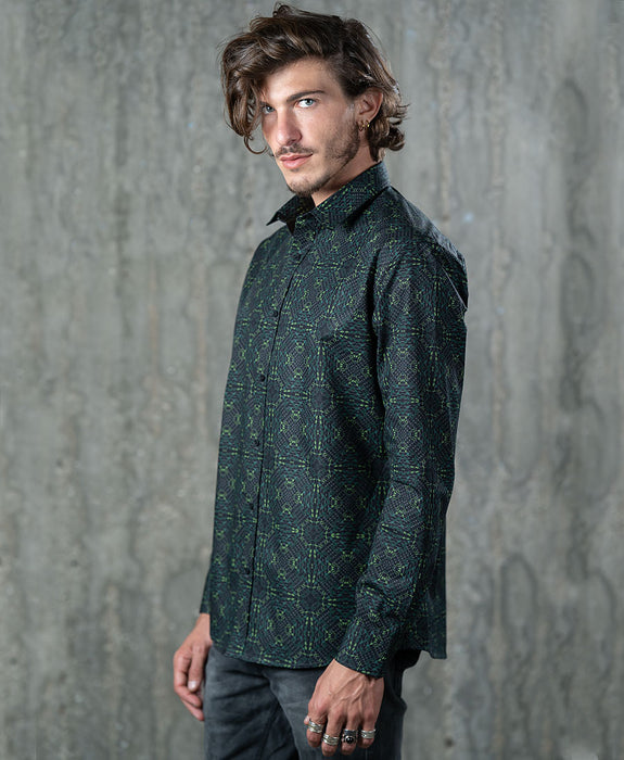 SOL - Seed Of Life  - "Hexit" LS Premium Button Up
