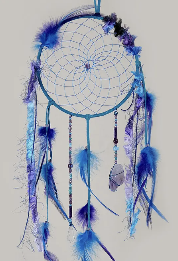 Dream Catcher - Magical w/ Amethyst Cluster - Turquoise